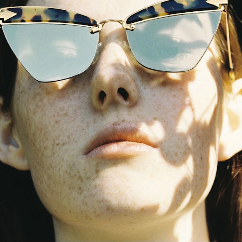 Karen Walker Sadie Sunglasses in Ecru